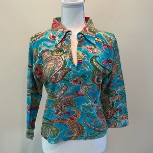 Chaudry KC Sequined Colorful L/S Top. Large
